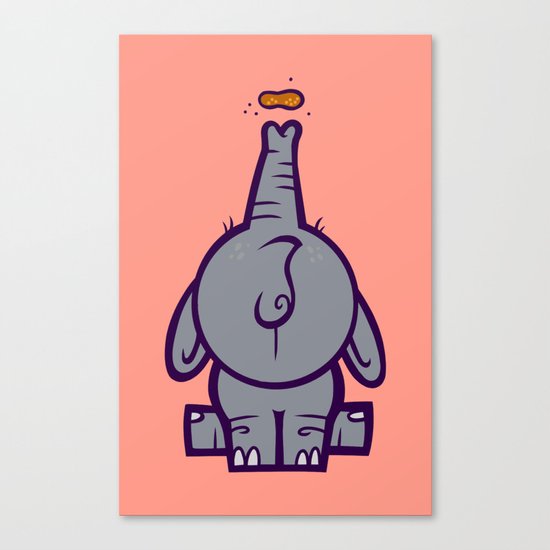 Peanut The Elephant Canvas Print