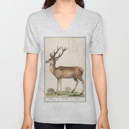 Deer Cervidae (1596-1610) by Anselmus Botius de Boodt V Neck T Shirt