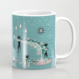 Retro Naughty Kitty Christmas Mug