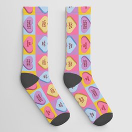 Nice Candy Heart Valentines Socks
