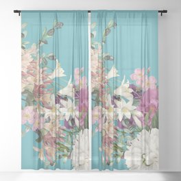 Midsummer Vintage Flowers Sheer Curtain