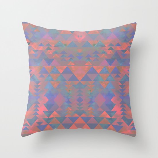 Delta Tribe - Pink Throw Pillow
