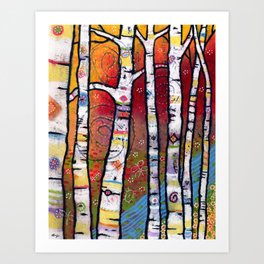 Enchanted Magical Forest - The Trees Sing to the River Art Print