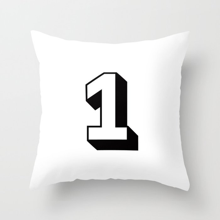 Lucky Number One ... 1 Throw Pillow