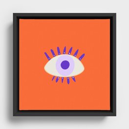 Very peri evil eyes  Framed Canvas