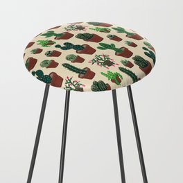 Gouache Potted Cacti Counter Stool