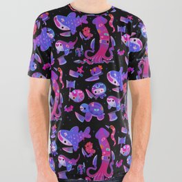 Stabby marine life All Over Graphic Tee