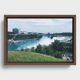 A Day at the Falls Framed Canvas
