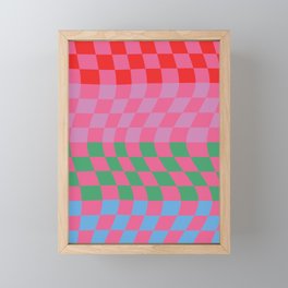 Colorful Checkerboard Pattern 5 Framed Mini Art Print