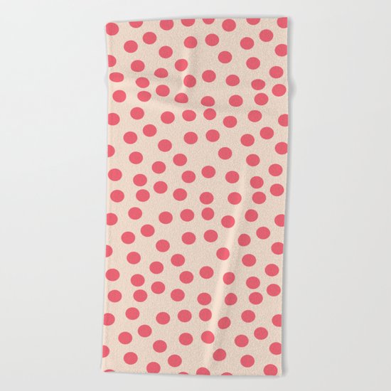 Pink dots Beach Towel