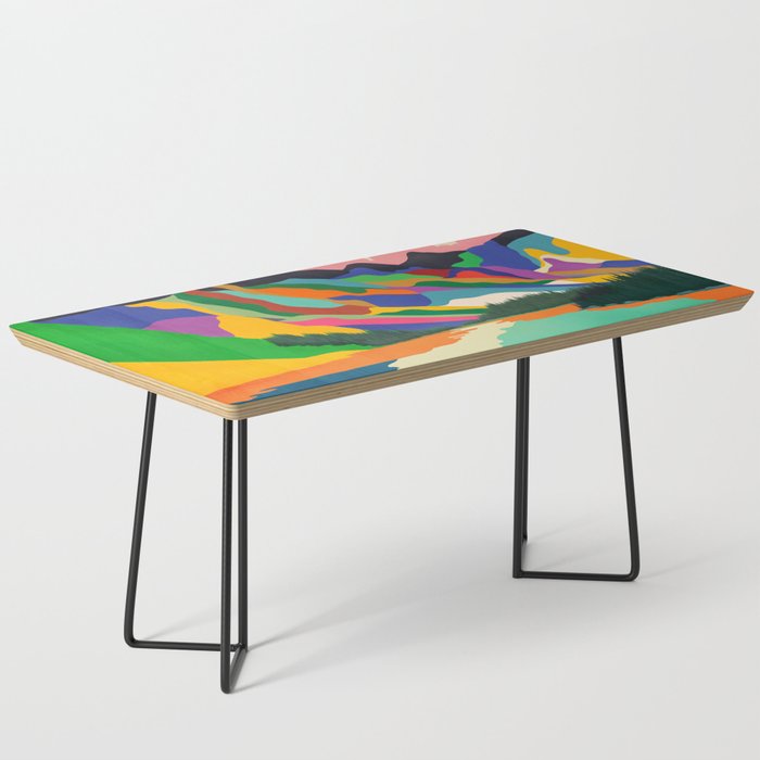 Colorful Mountain Ranges Coffee Table