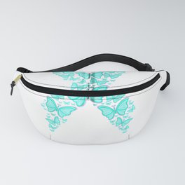 Ovarian Cancer Awareness Day Fighter Teal Ribbon Gift/Tee/ Zip Hoodie Fanny Pack