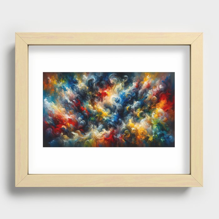 Abstract Cloudburst Recessed Framed Print