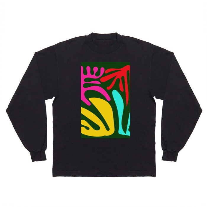 8 Matisse Cut Outs Inspired 220602 Abstract Shapes Organic Valourine Original Long Sleeve T Shirt