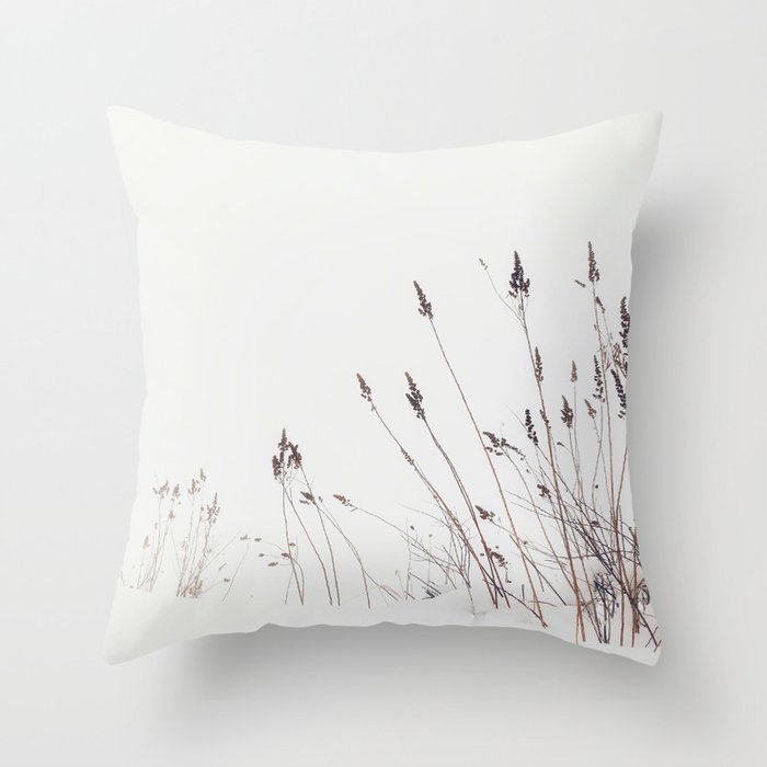 flowers in winter Throw Pillow