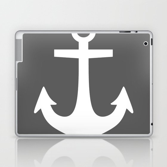 Anchor (White & Grey) Laptop & iPad Skin