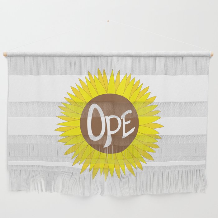 Hand Drawn Ope Sunflower Midwest Wall Hanging