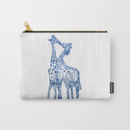 Giraffes kiss art Carry-All Pouch