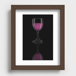 Glass of Pink Moscato Wine Recessed Framed Print