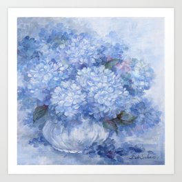 Hydrangeas in Blue Art Print