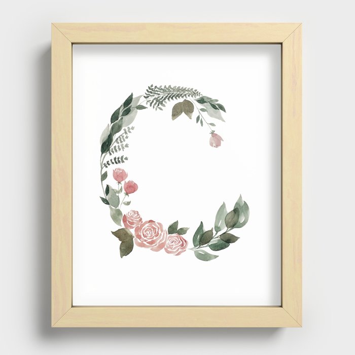 c is for cookie Recessed Framed Print