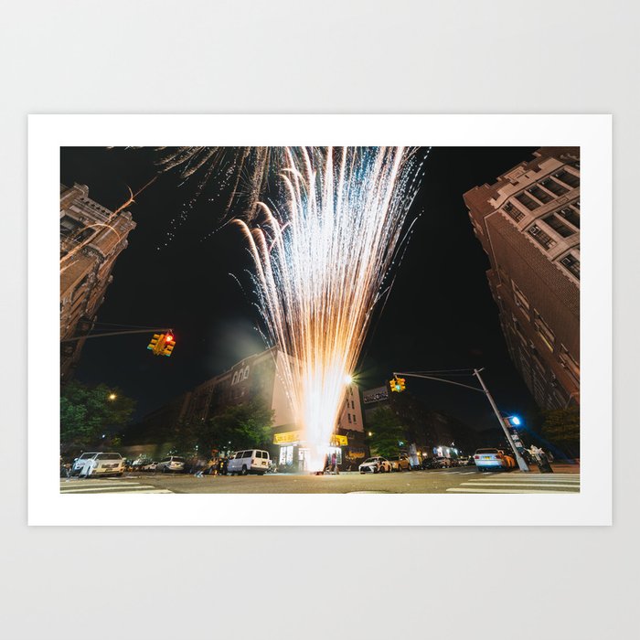 Sparklers in the Street Art Print