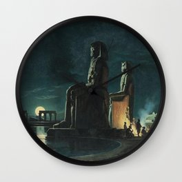 The Colossi of Memnon - Carl Friedrich Heinrich Werner  Wall Clock