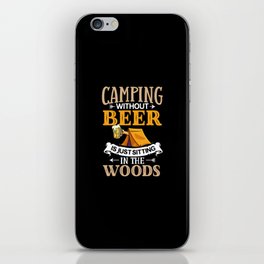 Camping Beer Drinking Beginner Camper iPhone Skin