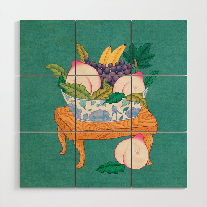 Minhwa: Fruits on the Paw Table A Type Wood Wall Art
