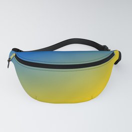 Blue and Yellow Solid Colors Ukraine Flag Colors Gradient 3 100% Commission Donated To IRC Read Bio Fanny Pack