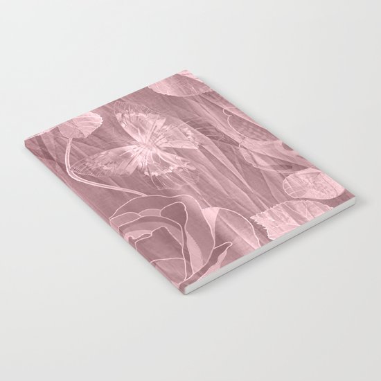 Silk with Roses and Butterflies 2 Notebook