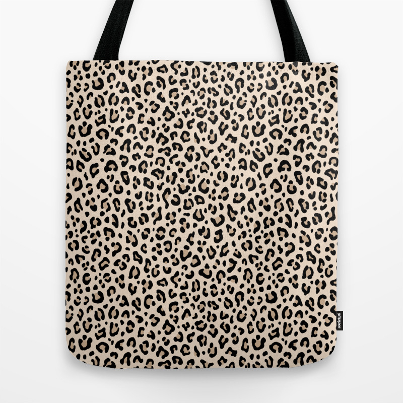 black and white animal print bag