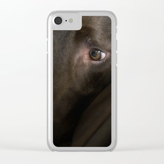 My Friend Chocolate Lab Clear iPhone Case