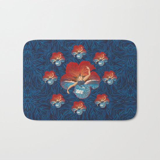 Hibiscus Flower Bath Mat