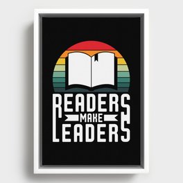 Readers Make Leaders Framed Canvas