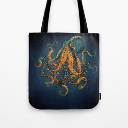 Underwater Dream IV Tote Bag | Ocean, Gold, Dream, Water, Blue, Cobalt, Indigo, Sea, Digital, Navy 