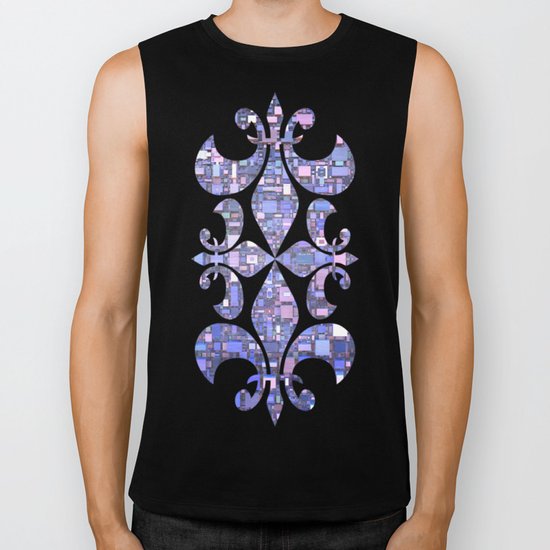Blue Cubes Biker Tank