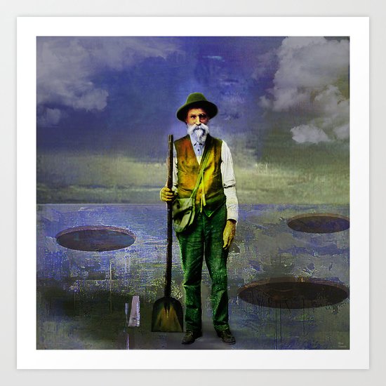The gravedigger Art Print