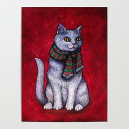 Holiday Yule Cat Jólakötturinn Poster