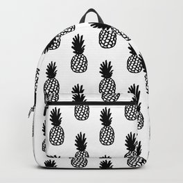 Black Pineapple Backpack | Hawaii, Popart, Fun, White, Fresh, Pineappledesign, Brushdrawing, Pineapple, Fruit, Pineappledrawing 