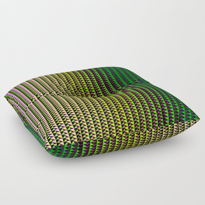 Abstract techno glitch Floor Pillow