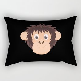 Monkey Kids Monkey Head Chimpanzee Rectangular Pillow