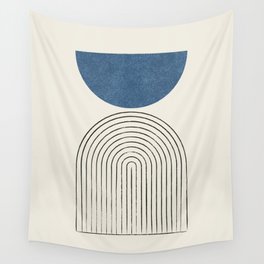 Arch Balance Blue Wall Tapestry
