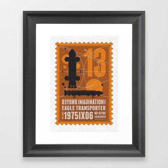 Beyond imagination: Space 1999 postage stamp Framed Art Print
