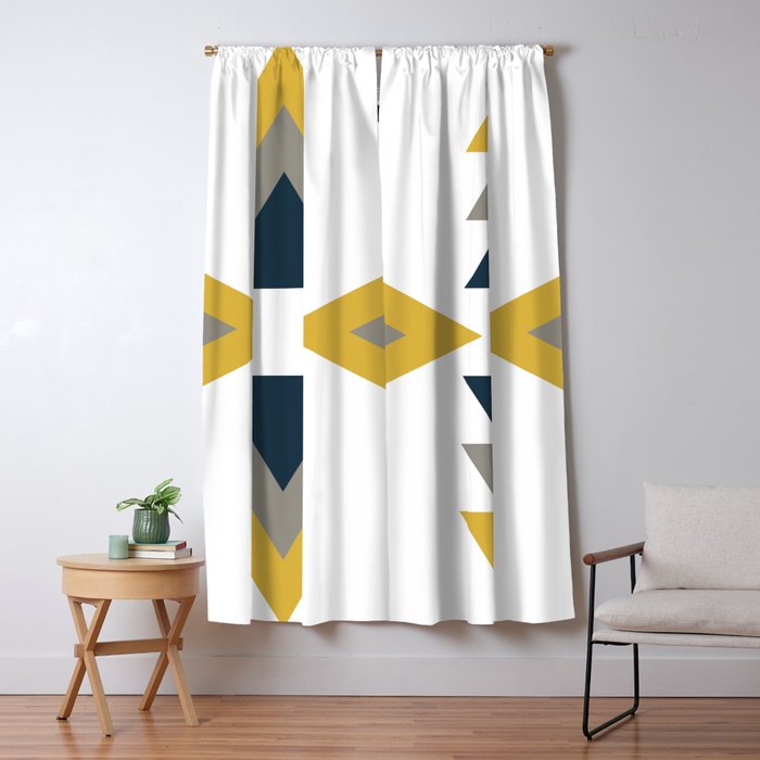 Treble Arrow Pattern In Navy Blue Grey And Mustard Yellow On White Minimalist Geometric Blackout Curtain By Kierkegaart Society6 This video contains 35 best curtain ideas for living room but just don't worry soon more will be uploaded. treble arrow pattern in navy blue grey and mustard yellow on white minimalist geometric blackout curtain by kierkegaart