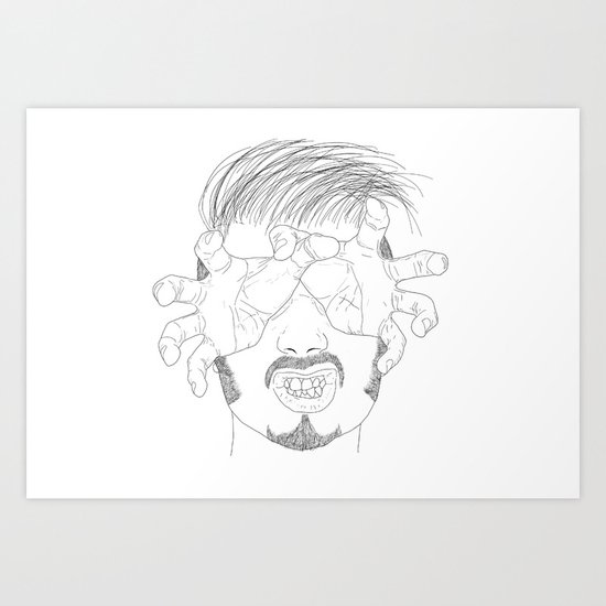 I'm grabbing your eyes baby ! Art Print