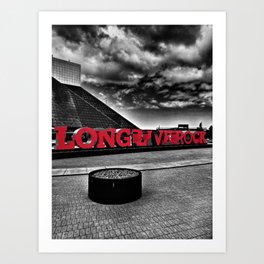 LONG LIVE ROCK Art Print | Red, Color, Digital, Architecture, Music, Photo, Rockandroll, Halloffame, Travel, Museum 