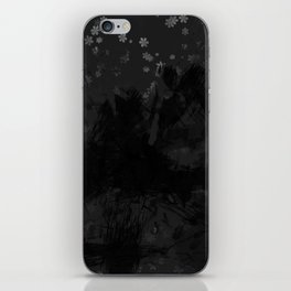 Black and Flowers iPhone Skin