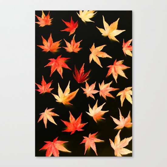 AUTUMN ROMANCE - LEAVES PATTERN #3 #decor #art #society6 Canvas Print
