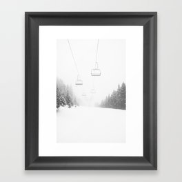Winter Ski Lift Framed Art Print